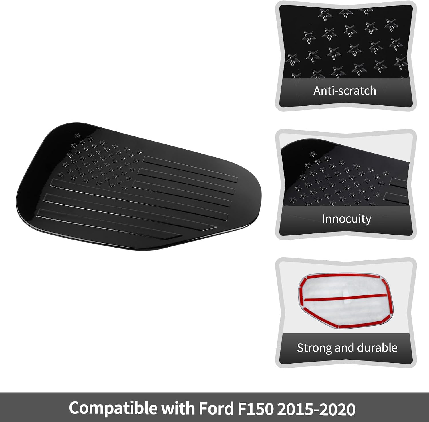 CheroCar Fuel Filler Gas Door Cover Fit for 2014 2015 2016 2017 2018 2019 2020 2021 2022 2014-2022 Chevrolet Colorado Crew Cab Exterior Accessories