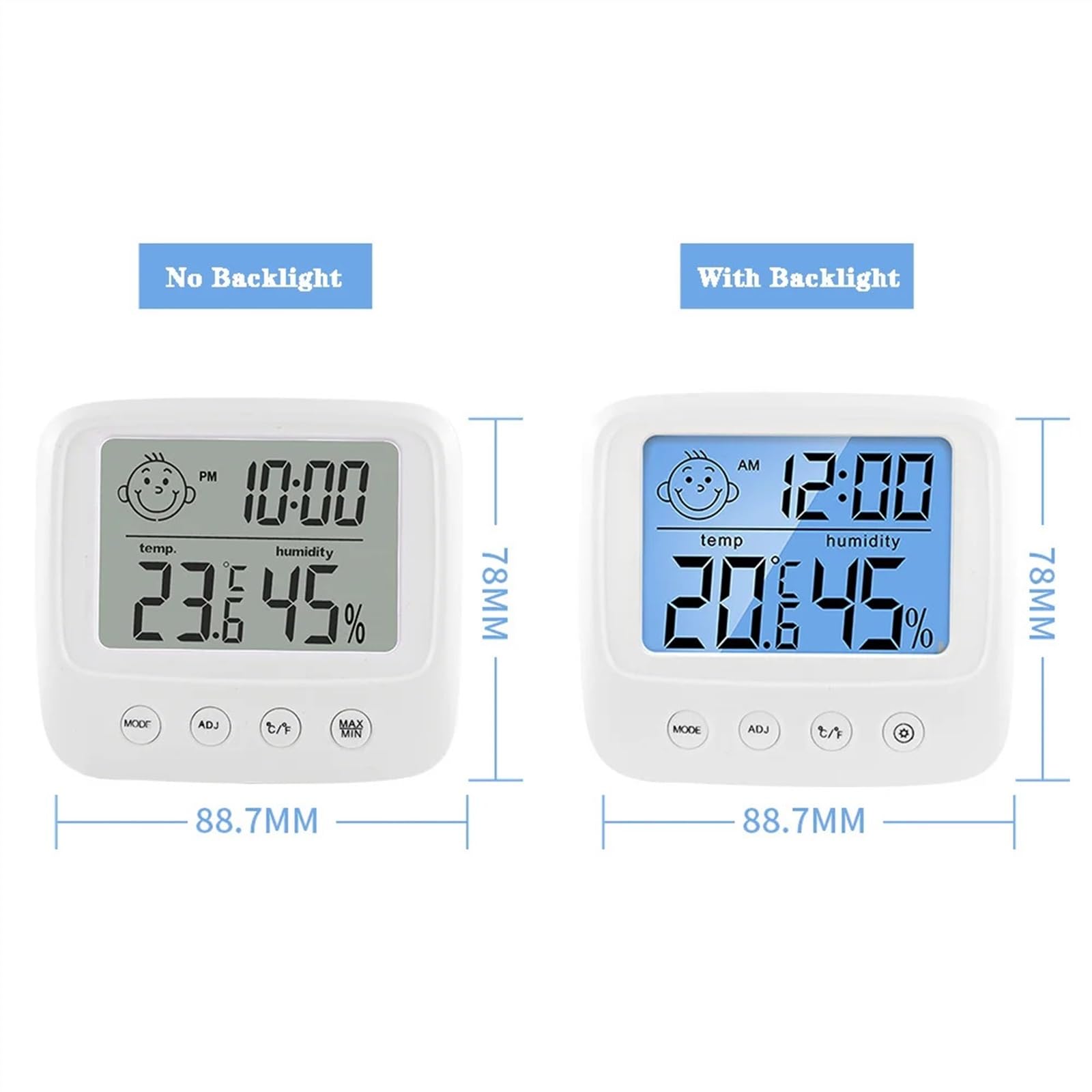 Termometr higrometr z czujnikiem temperatury i wilgotności do wnętrz cyfrowy wyświetlacz LCD(E0828s)