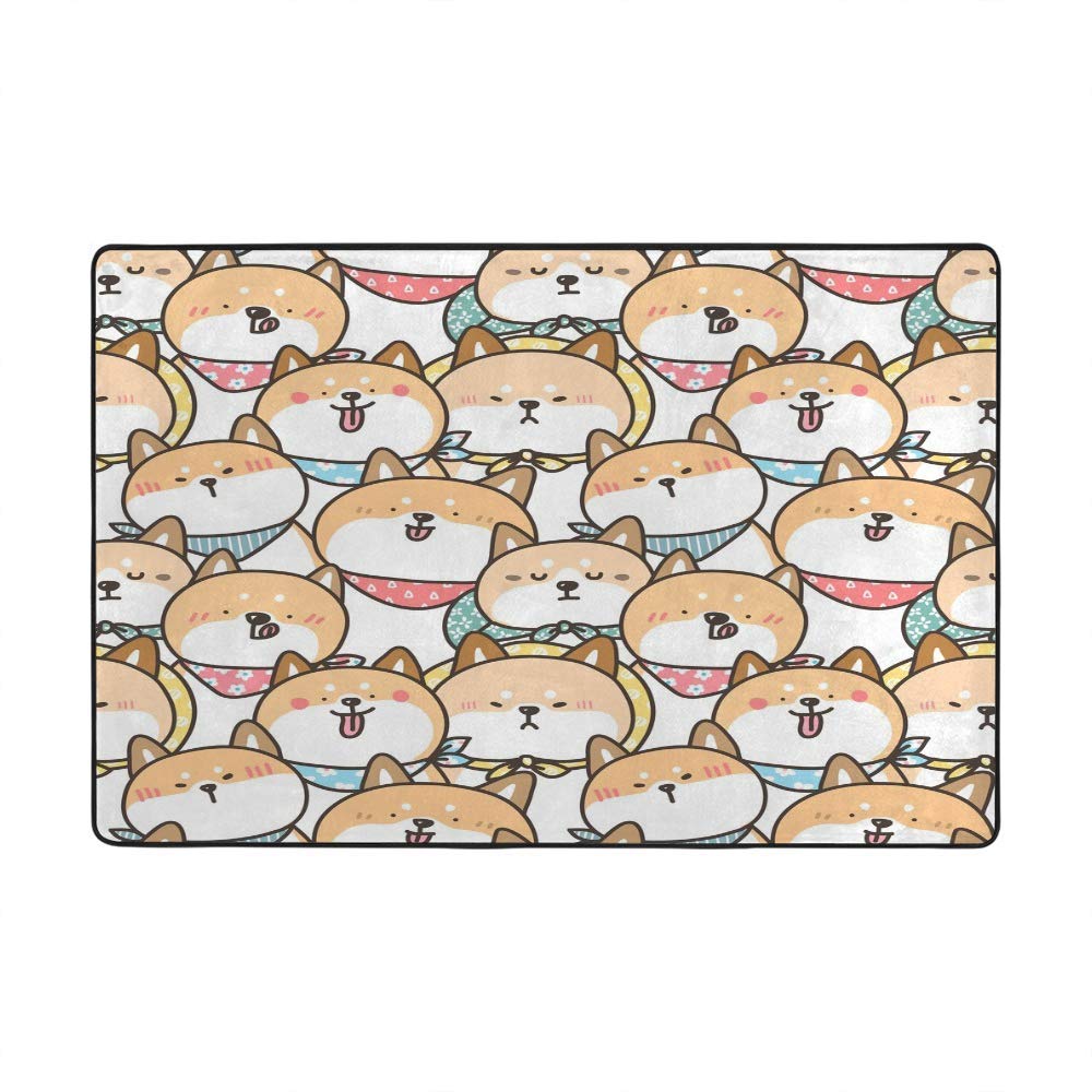 Tapis Shiba Inu lavable grand tapis de cuisine antidérapant contre les taches