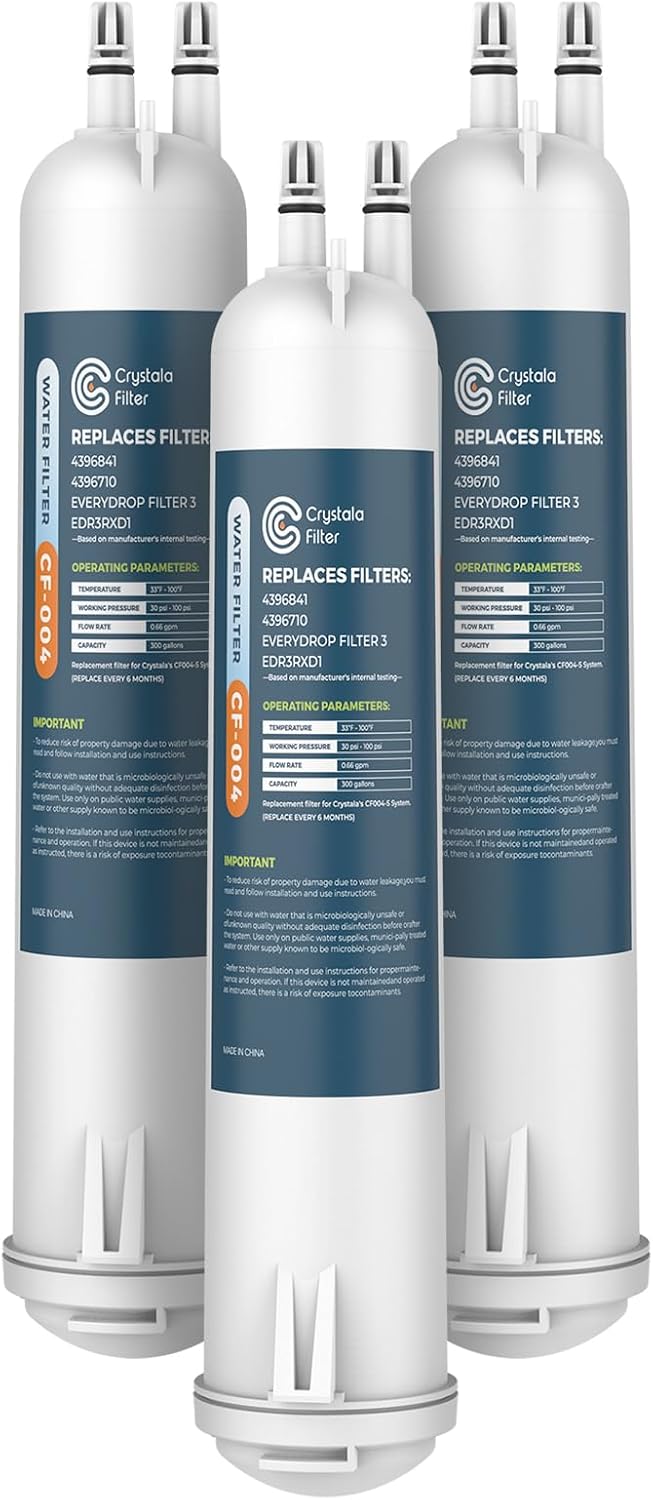 Crystala Filters Compatible with 4396841 Refrigerator Water