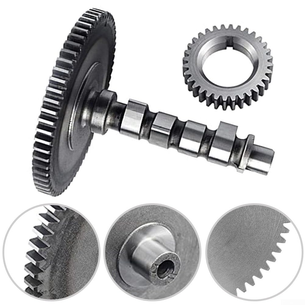 Kit de árbol de levas y engranaje recto para motores FD620D FH661D Sustituye a 12044-0803 AM124510 Piezas de metal resistentes para mantenimiento de reparación de tractores de jardín