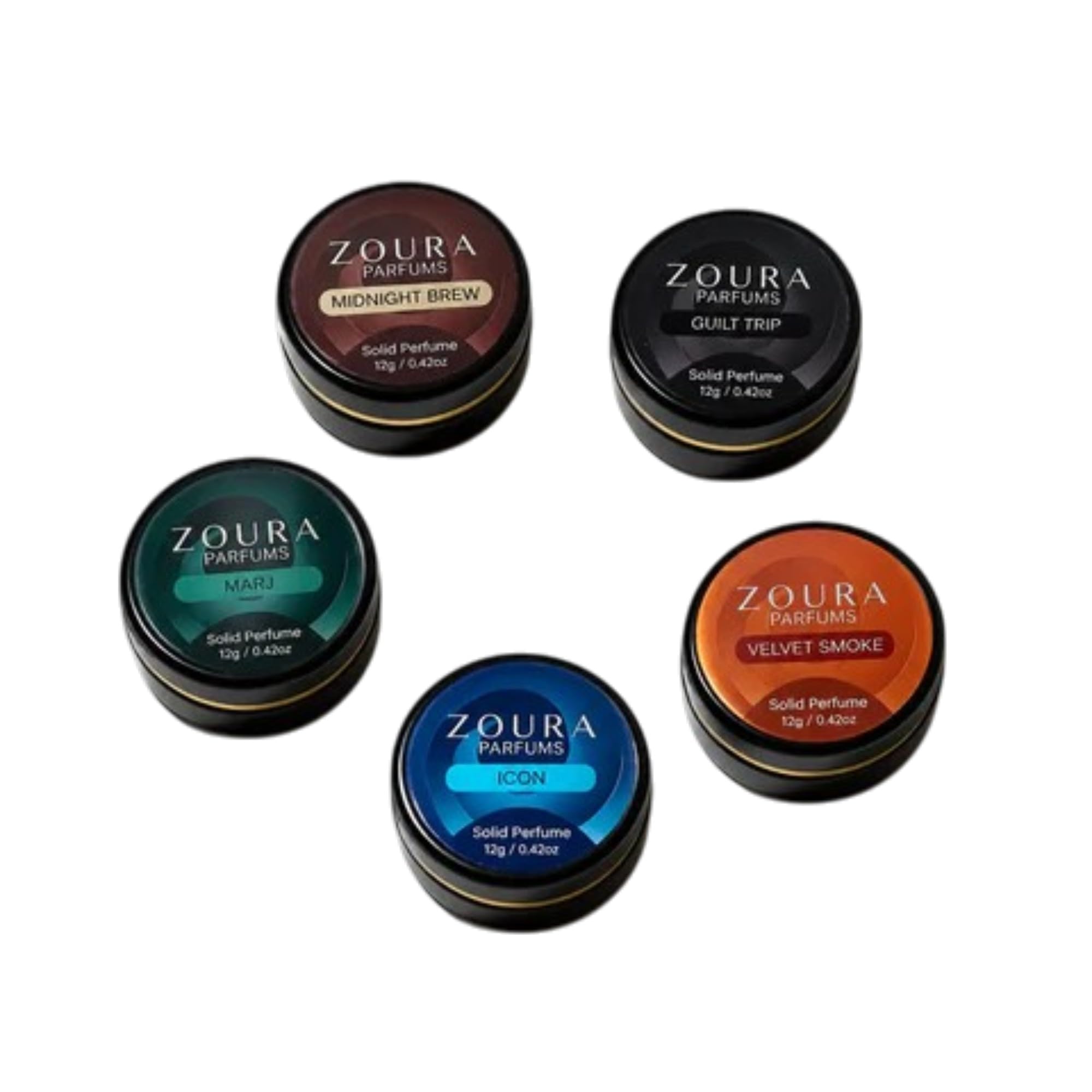ZOURA Solid Perfume Elite Collection | 5 Signature Unisex Fragrances | Alcohol-Free Long Lasting Solid Perfume Set | Travel Friendly Pocket Perfume with Natural Wax Base (Each 8ml)-picture-14