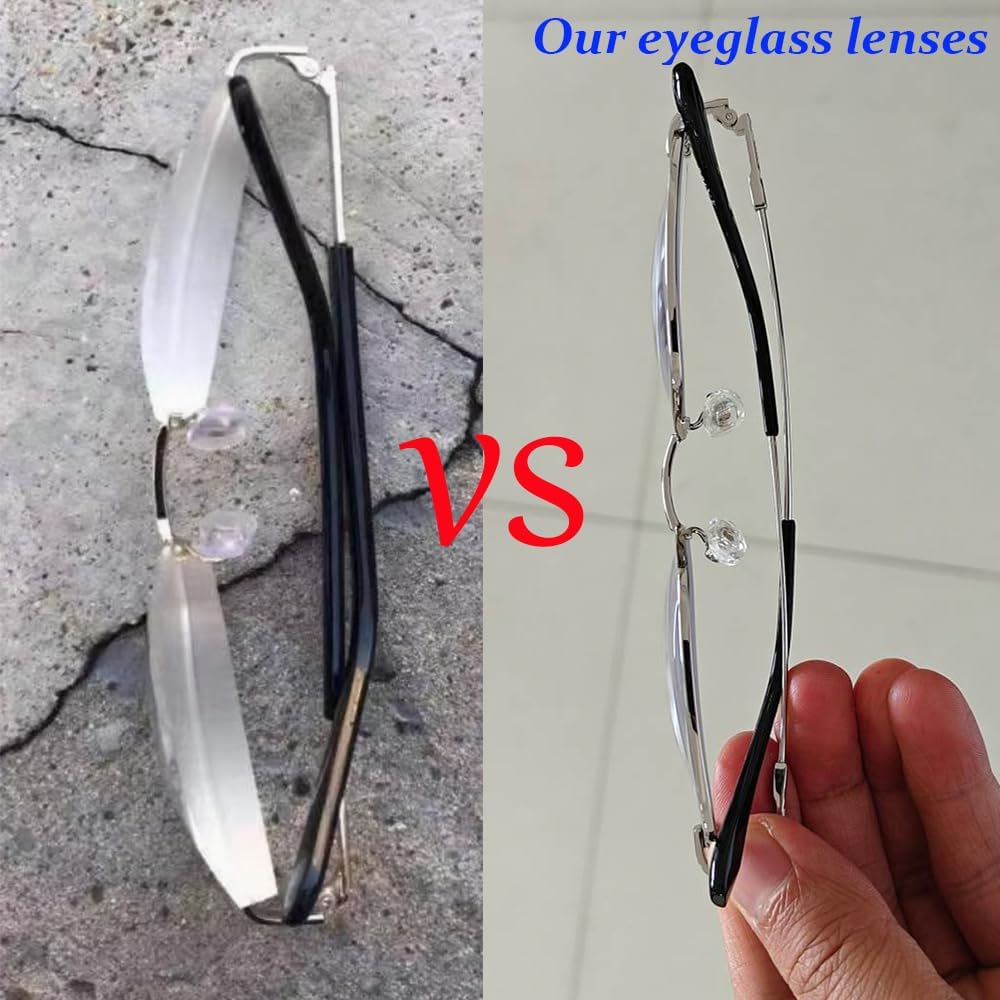 Reading Glasses High Magnification Power Titanium Ultra Clear Men & Women +7.0 +8.0 Blue Light Blocking Reader