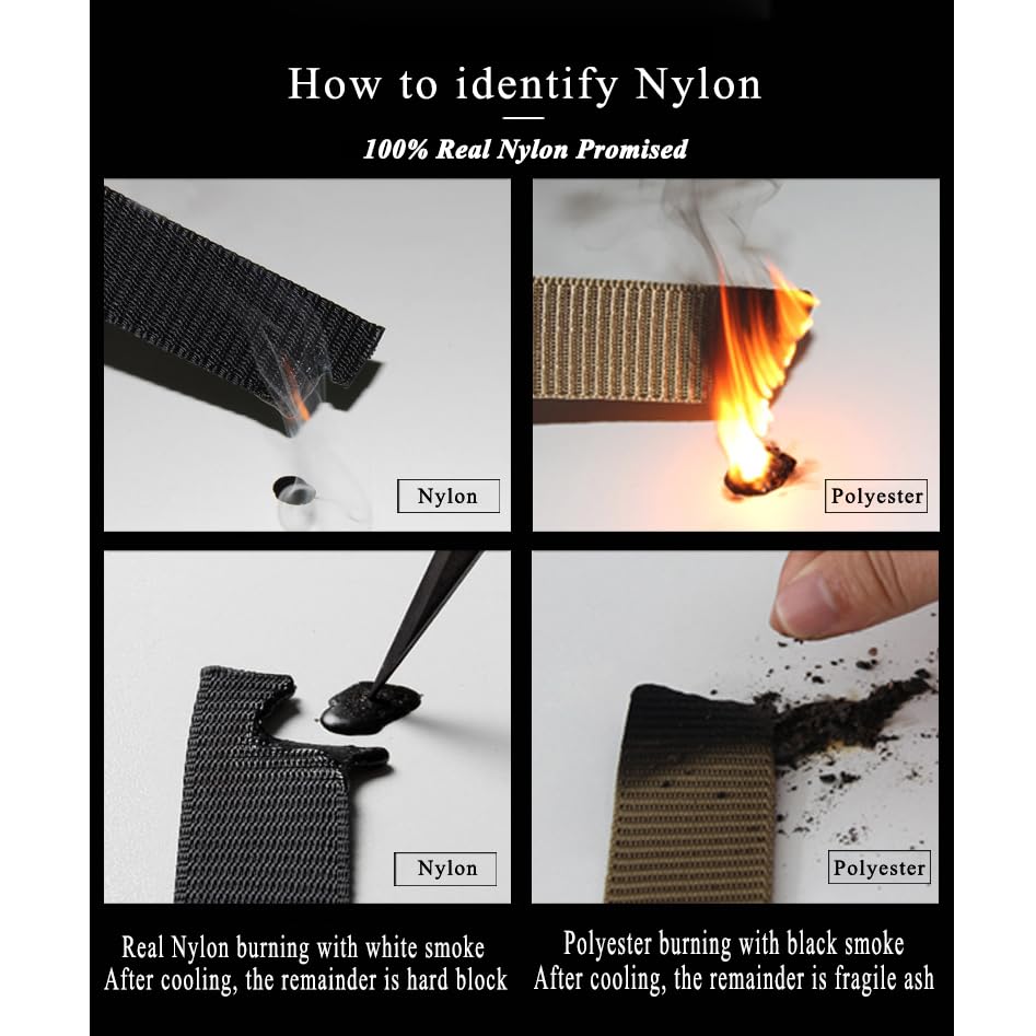 Nylon Belts for Men Thicken Military Style With Replaceable Alloy Pin Buckle, Cut To Fit4