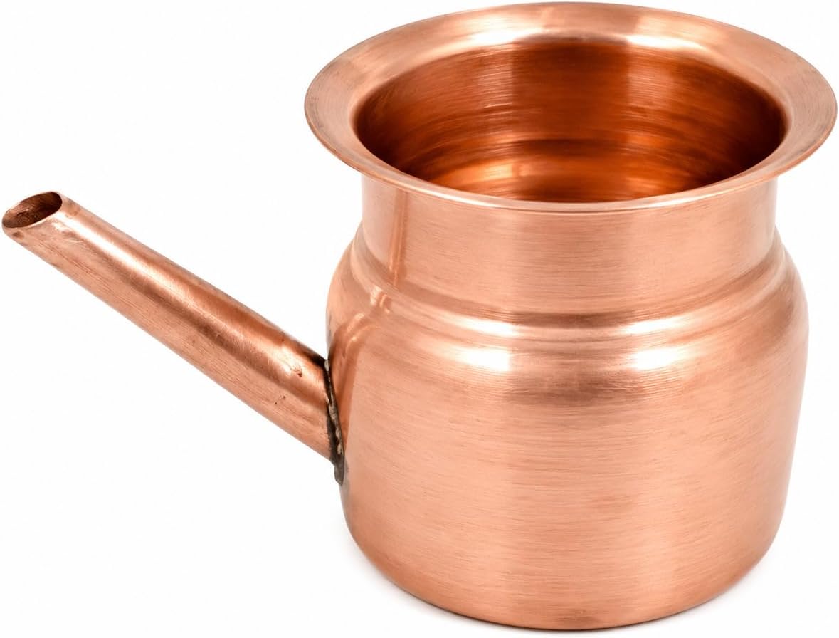 Hijet Beautiful Copper Jalneti,Abhishek Patra/Lota/Jaldhara Pot Blessings Wealth Inspiration Vastu Compassion Good Luck.