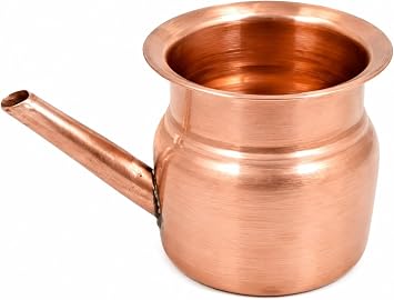 Hijet Beautiful Copper Jalneti,Abhishek Patra/Lota/Jaldhara Pot Blessings Wealth Inspiration Vastu Compassion Good Luck.