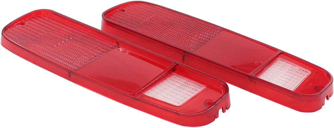 NewYall Left Right Tail Light Lens Only Taillamp Housing and Side Marker Light Fender for Ford F150 F250 E150 Econoline Bronco