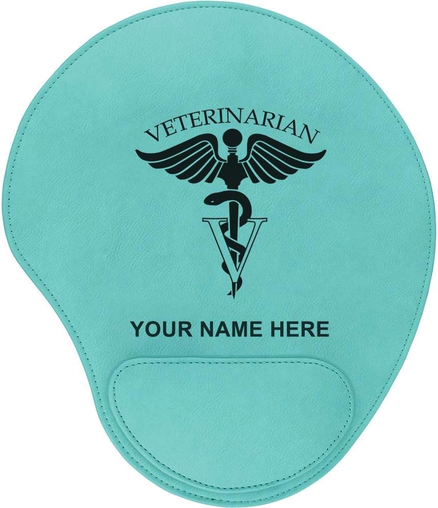 LaserGram Mouse Pad, Veterinarian, Personalized Engraving Included (Teal)