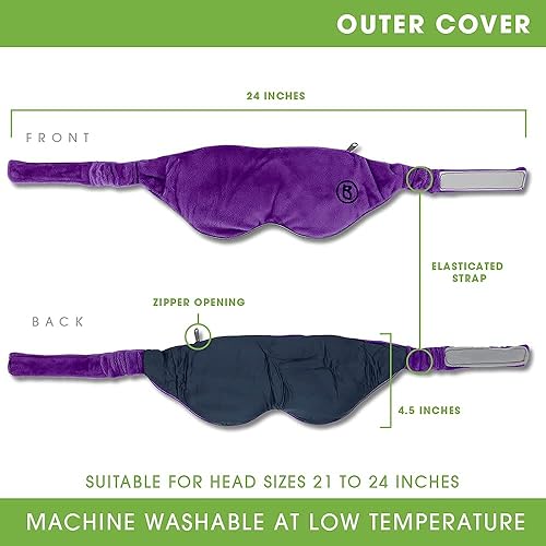 Miniatura 9 de BARMY Máscara de sueño con peso para mujeres y hombres 08 lb13 onzas 5 colores máscara de ojos con peso para dormir cubierta de ojos bloquea la luz