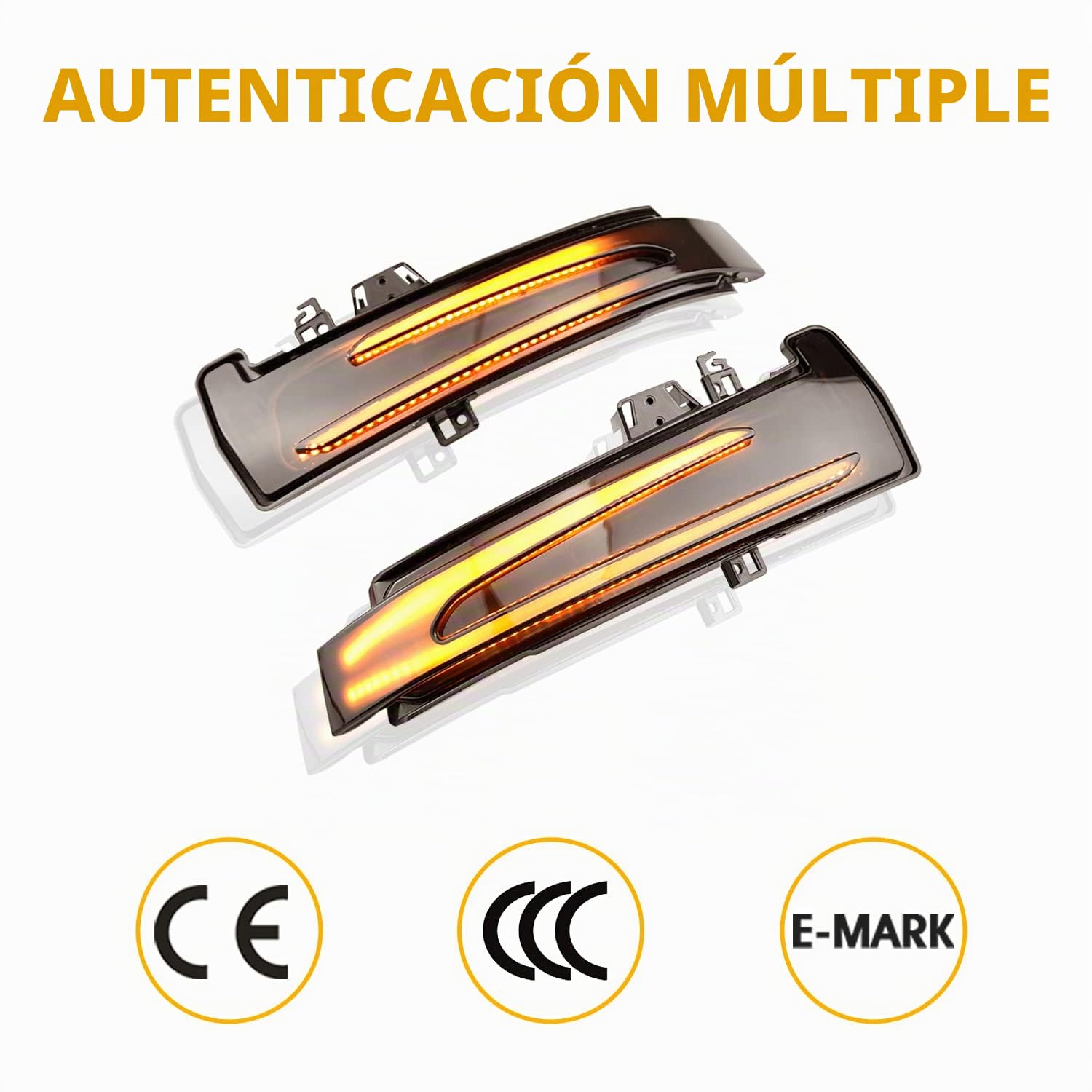 Par de Luces Intermitentes, Intermitentes Secuenciales Compatibles con Mercedes Benz W176 W246 W204 W212 W221 CLA C117 X156 X204 W218, 2 Piezas