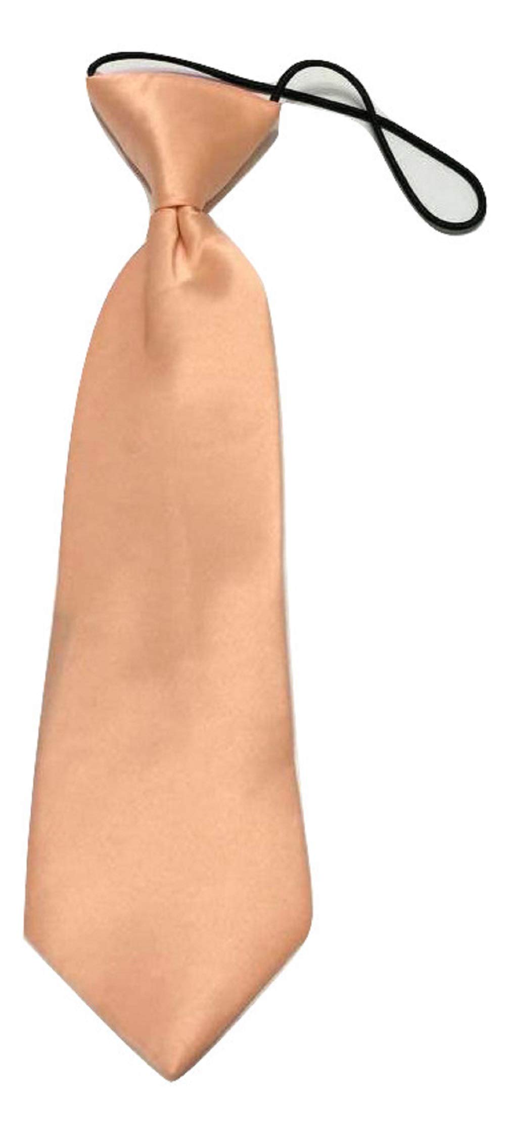 L&L® Peach pink Collection Woven Paisley Jacquard Knitted Satin Tie (Kid tie)
