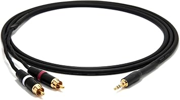 enoaudio Mogami 2534 Quad Y-Cable | Amphenol 3.5mm Mini TRS   Neutrik RCA L,R | HiFi - 1.5 m