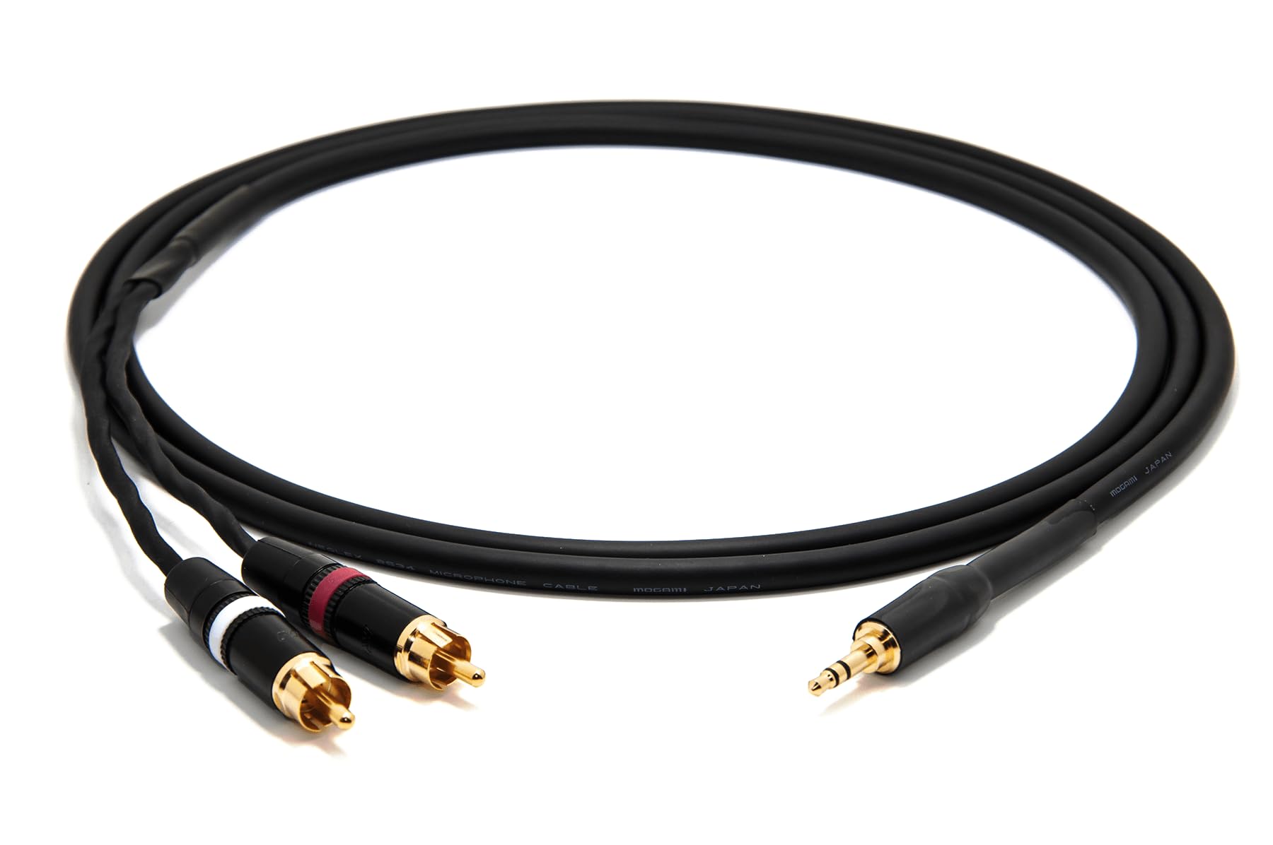 enoaudio Mogami 2534 Quad HiFi Y-Audiokabel | Amphenol Gold 3,5mm miniklinke - Neutrik Cinch RCA | HiFi, 1,5 m