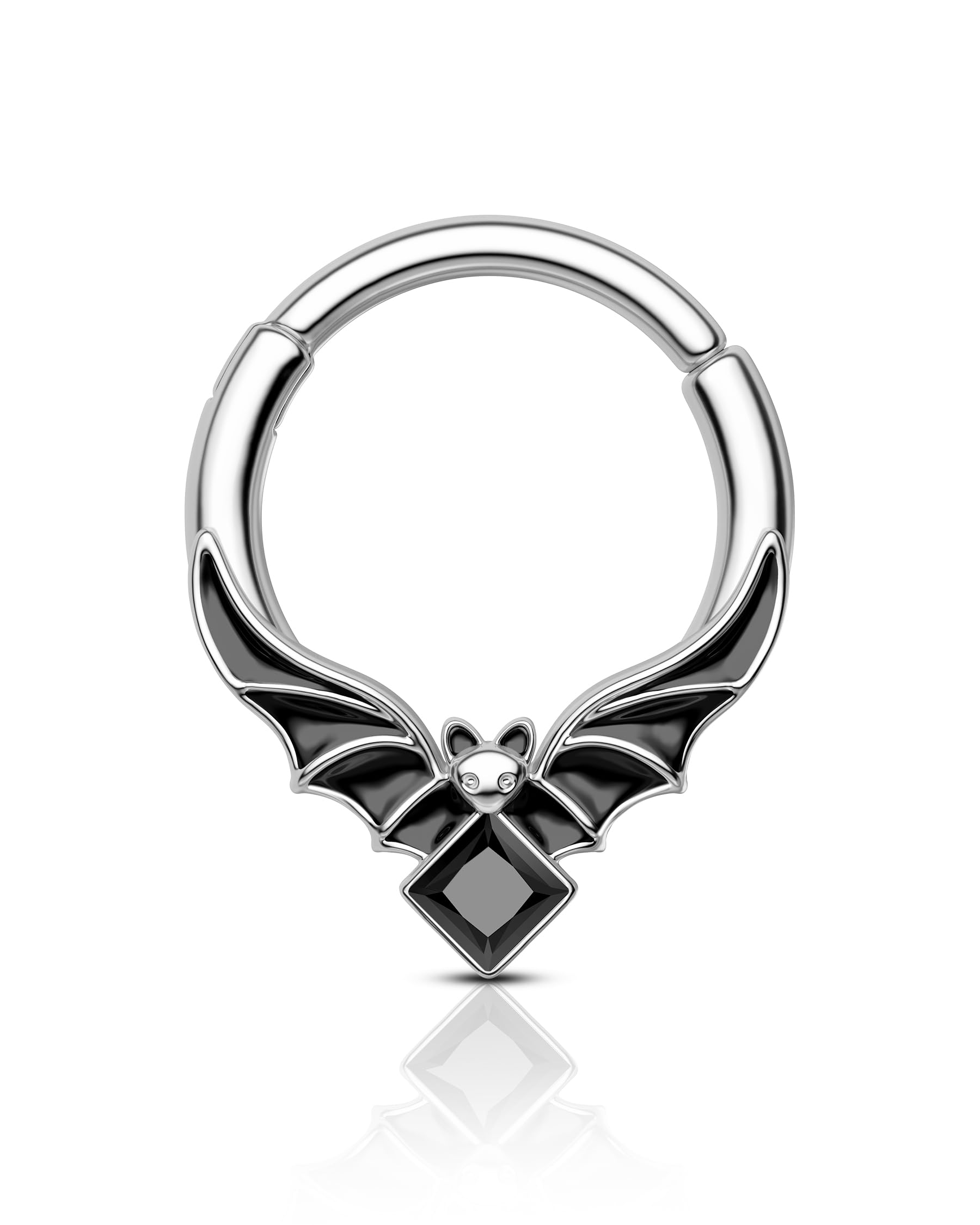 COCHARMHalloween Septum Rings 16G Bat Septum Jewelry Dainty Helix Daith Earrings for Women Stainless Steel Helix Daith Piercing Jewelry