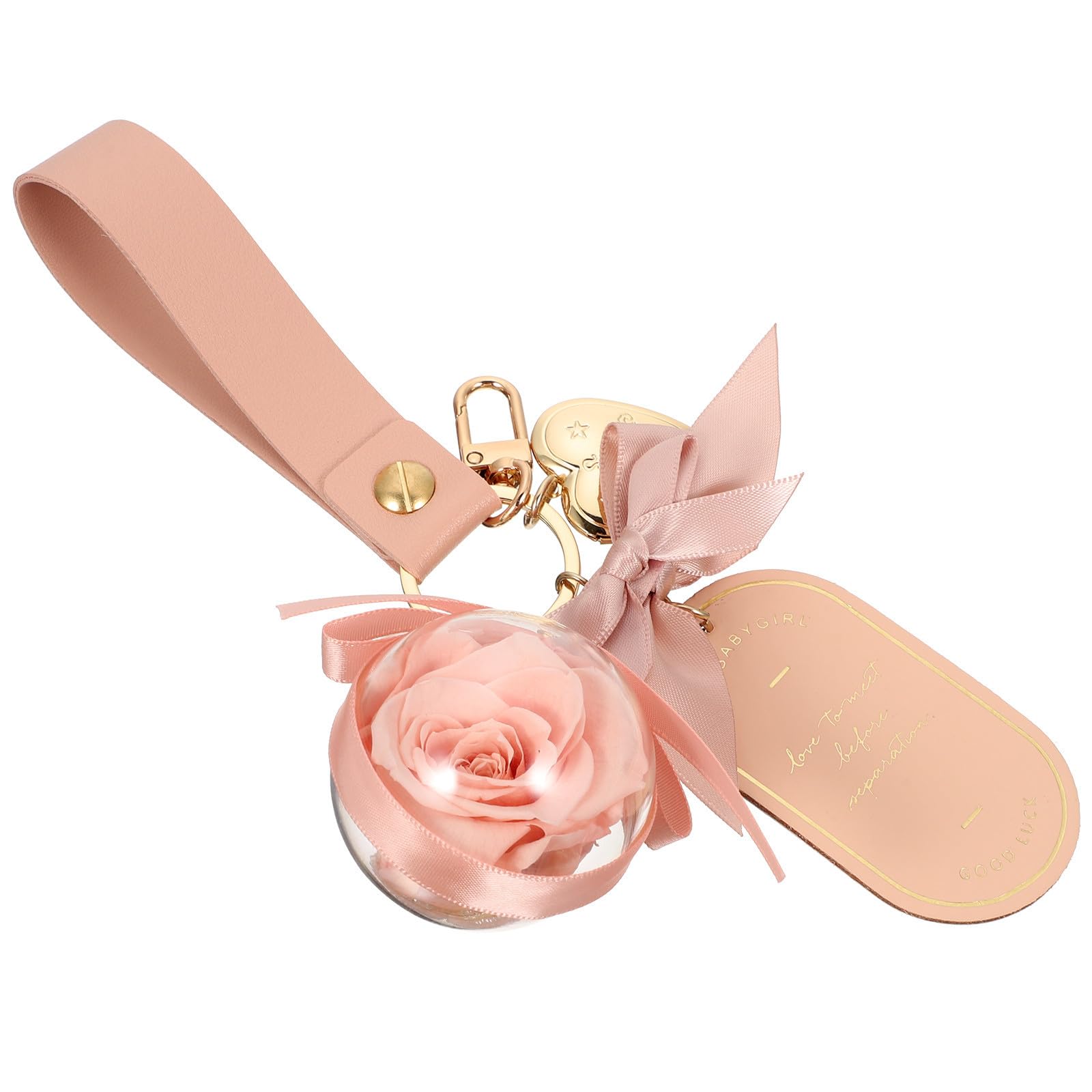 Didiseaon 3 Stück Rosenmotiv Schlüsselanhänger mit Schnalle für Taschen und