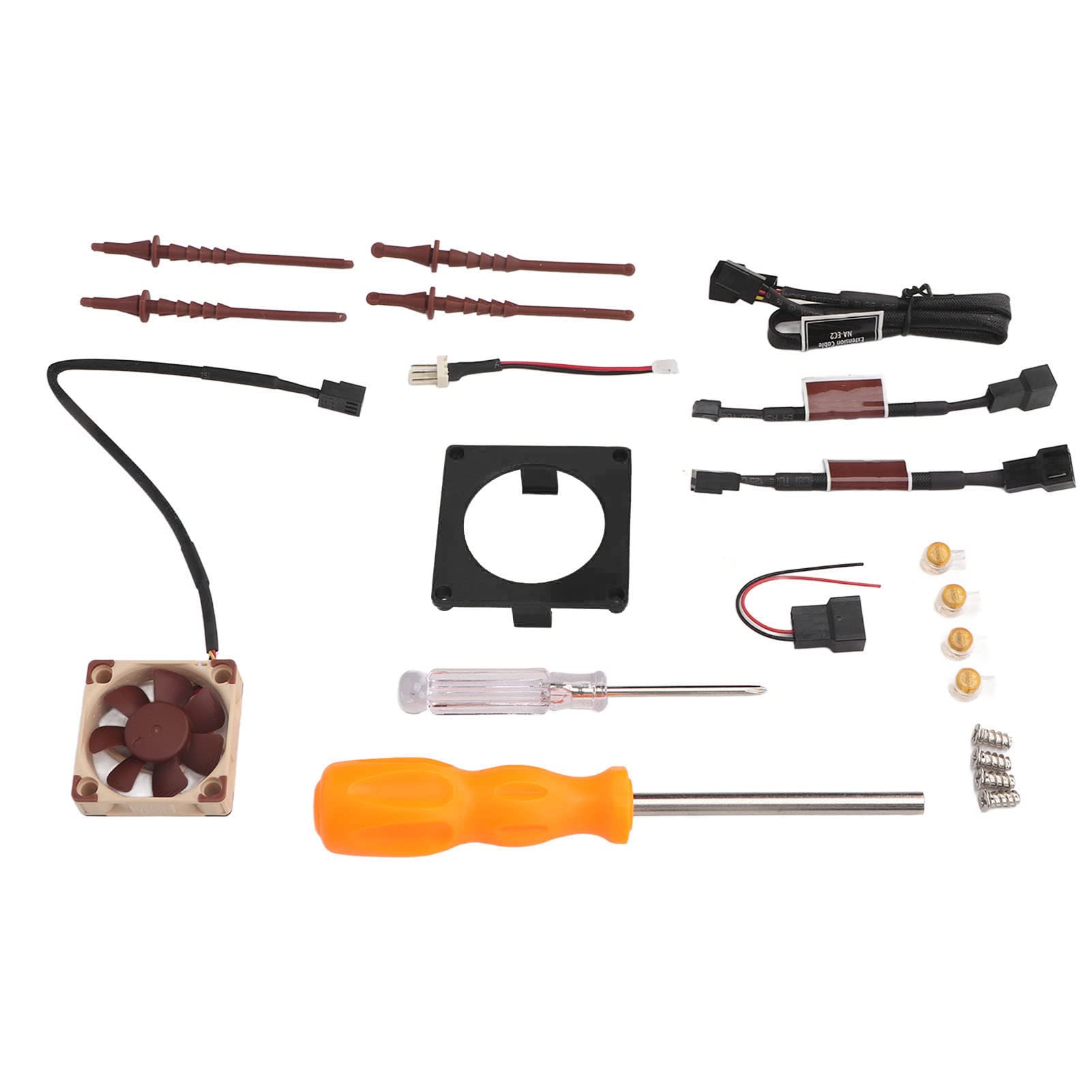 Kit de Montaje de Impresión 3D para Ventilador Solución de Refrigeración Eficiente para, Compatible con Ventilador de 40x40 Mm, Material ABS Duradero, Incluye de 12 V