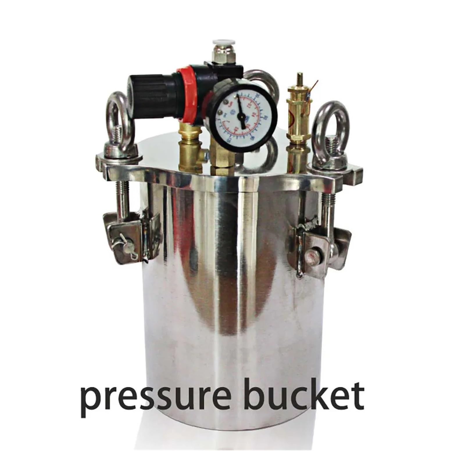 Stainless Steel Pressure Tank with Side Outlet 2L halbautomatischer Klebstoffspender for Epoxidharz AB Mischen von Doming-Flüssigkleber Zwei-Flüssigkeits-Dosiermaschinenausrüstung(220V)