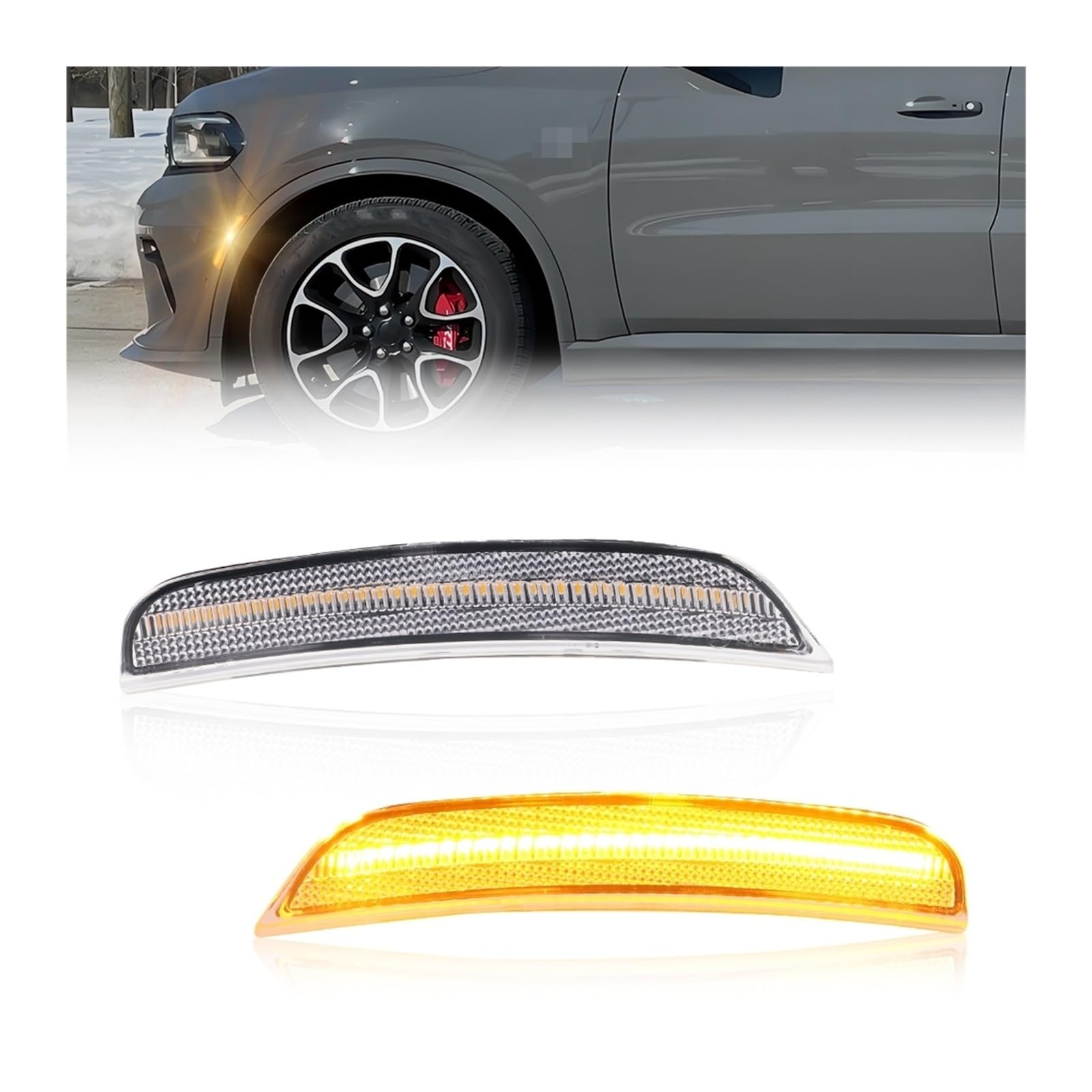 Indicatore Laterale Per Dodge Per Durango 2021 2022 2023 2024 2025 2 Pezzi Indicatore Di Direzione Con LED 68476818AA 68476819AA Indicatore Direzione Auto