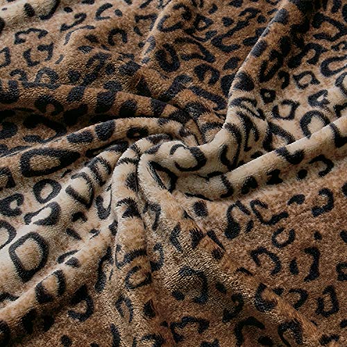 Softan Fleece Leopard Print Throw Blanket For Sofa Sofa Bed Couch Travel Camping Lightweight Super Soft Ultra Luxurious Plush Cheetah Throw Flannel Blankets 50"×60" #TOP3