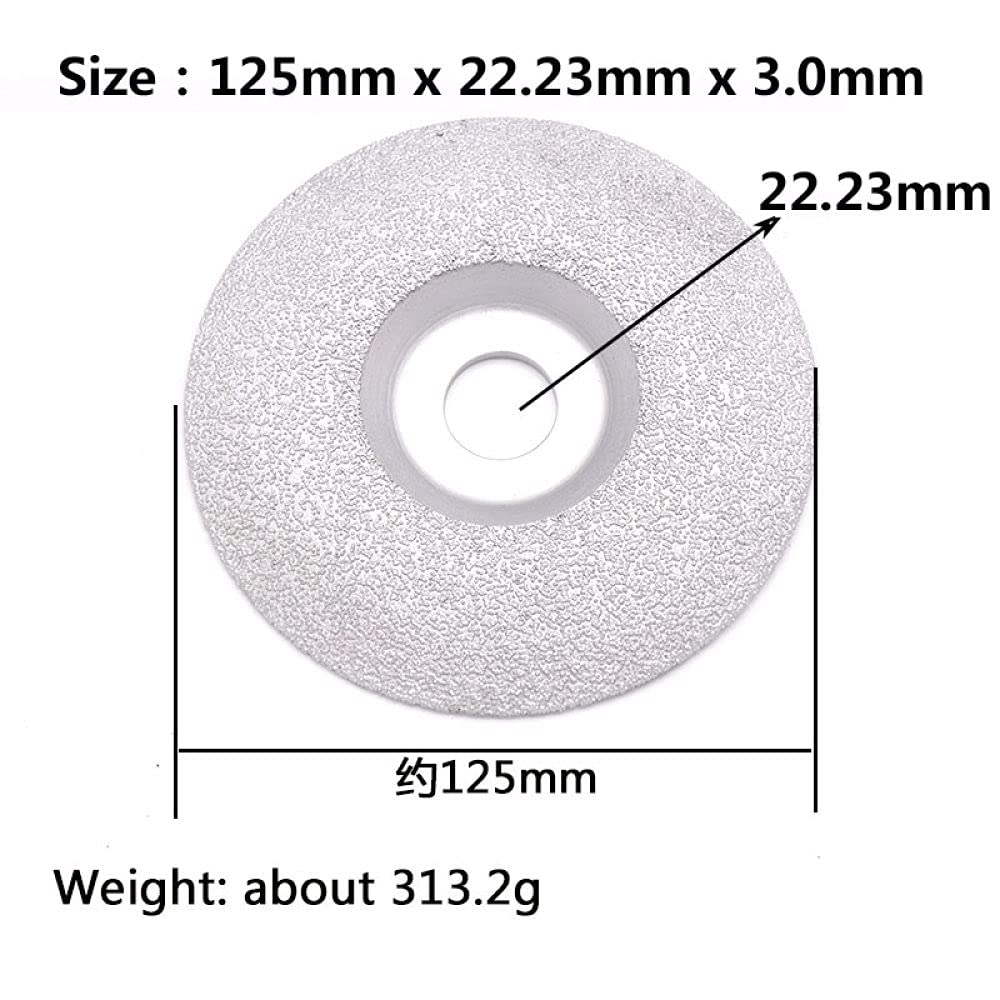 Tarcza Polerska, 1 Szt. 4/5 Cala Lutowana Próżniowo Diamentowa Tarcza Szlifierska Do Cięcia Kształtowanie Polerowanie Kamienia Szklana Ceramika Ściernica/125Mm/22.23Mm
