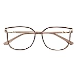GUDVUE Blue Light Glasses For Woman, Computer Reading/Gaming/Phones Glasses, Anti Glare/UV400/Eye Strain, Champagne Pro