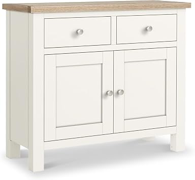 RoselandFurniture Farro Coconut White Small Sideboard for Living Room