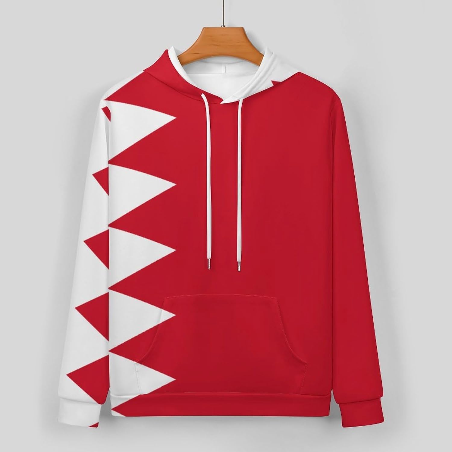 Bahrain Flag Men's Hooded Set Casual 2 Pieces Suits Pullover Tracksuit Hoodies And Sweatpants