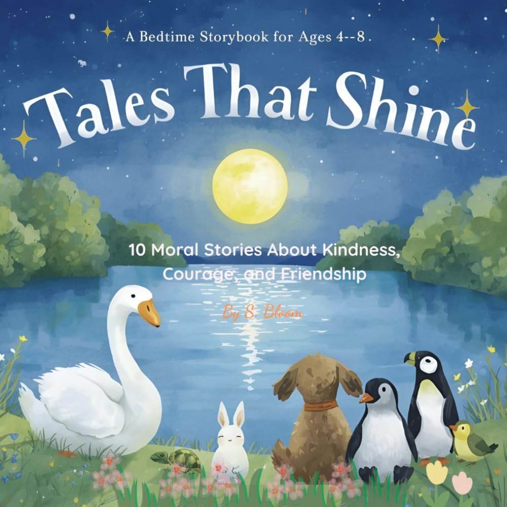 Tales That Shine: A Bedtime Storybook for Ages 4–8: 10 Moral Stories About Kindness, Courage, and Friendship for Children