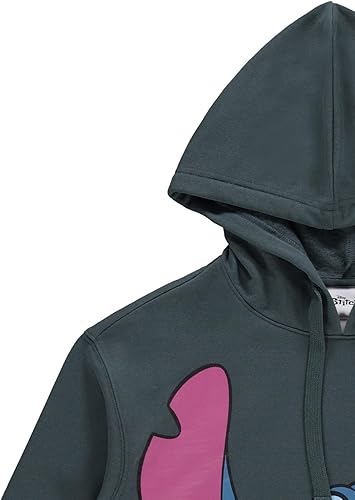 Miniatura 3 de Disney Sudadera con capucha Lilo and Stitch para mujer, diseño clásico de Lilo y Stitch Ohana, con estampado múltiple