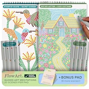 Lifelines Evergreen FlowArt – Bloc de actividades – DBL (Cozy Cottage) + sello por forma (Secret Garden) + Bloc de bonificación
