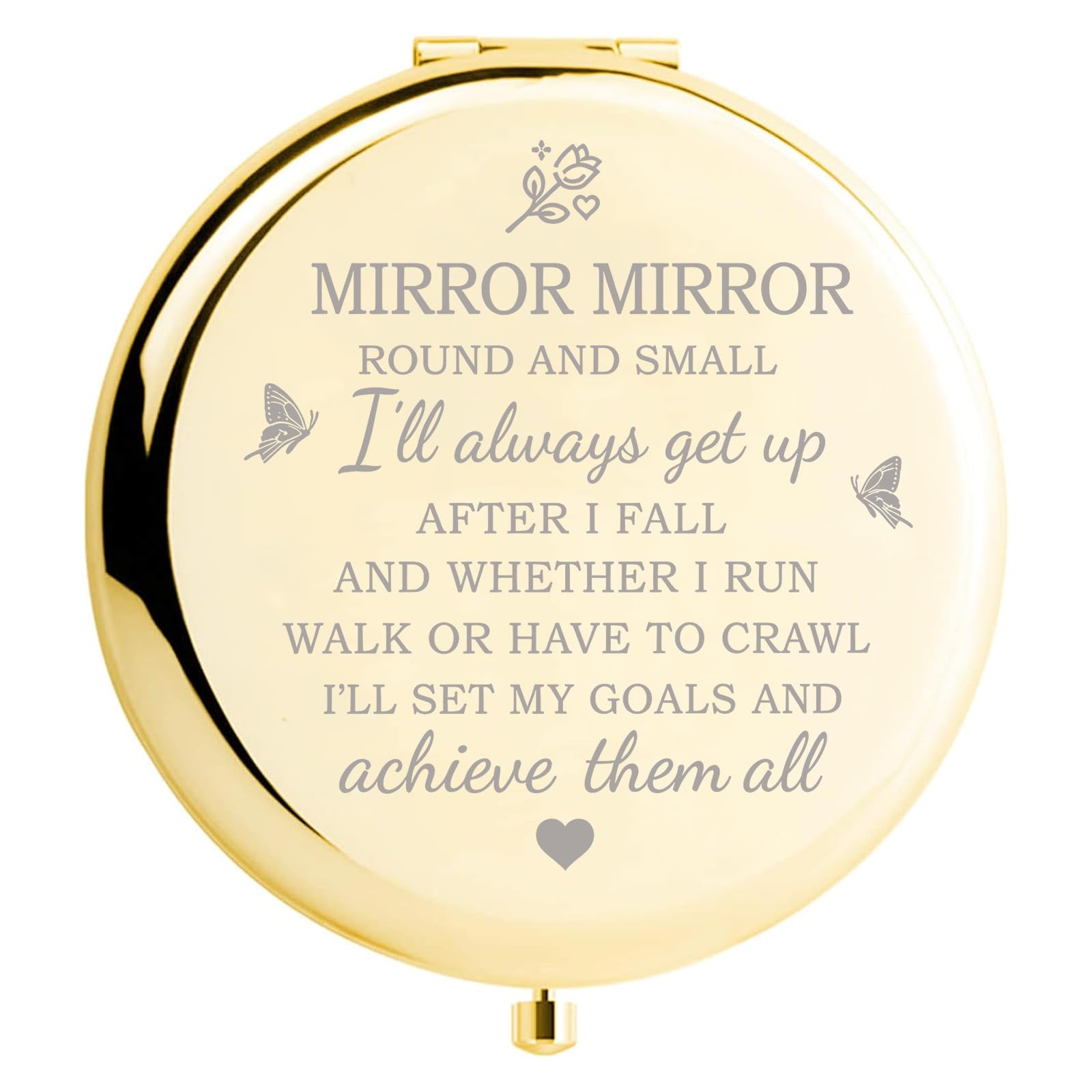 Haukea Inspirational Birthday Gifts for Women Friend Gifts Graduation Gift for Her Sister Daughter Compact Pocket Mirror