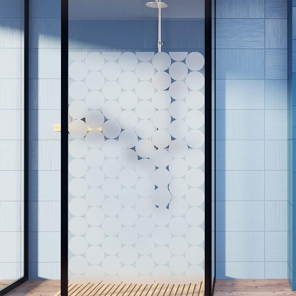 Anti-Blackout Window Film - 50 Circles Blackout Stickers for Glass and Shower Door - Window Film - Self-Adhesive Window Stickers for Office Bathroom Kitchen - 50 x 100 cm