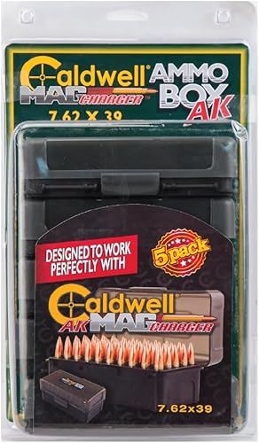 Miniatura 8 de Caldwell . Caja de munición 223.204 con tapa extraíble y construcción fuerte para exteriores, rango, tiro, competencia y recarga, paquete de 5