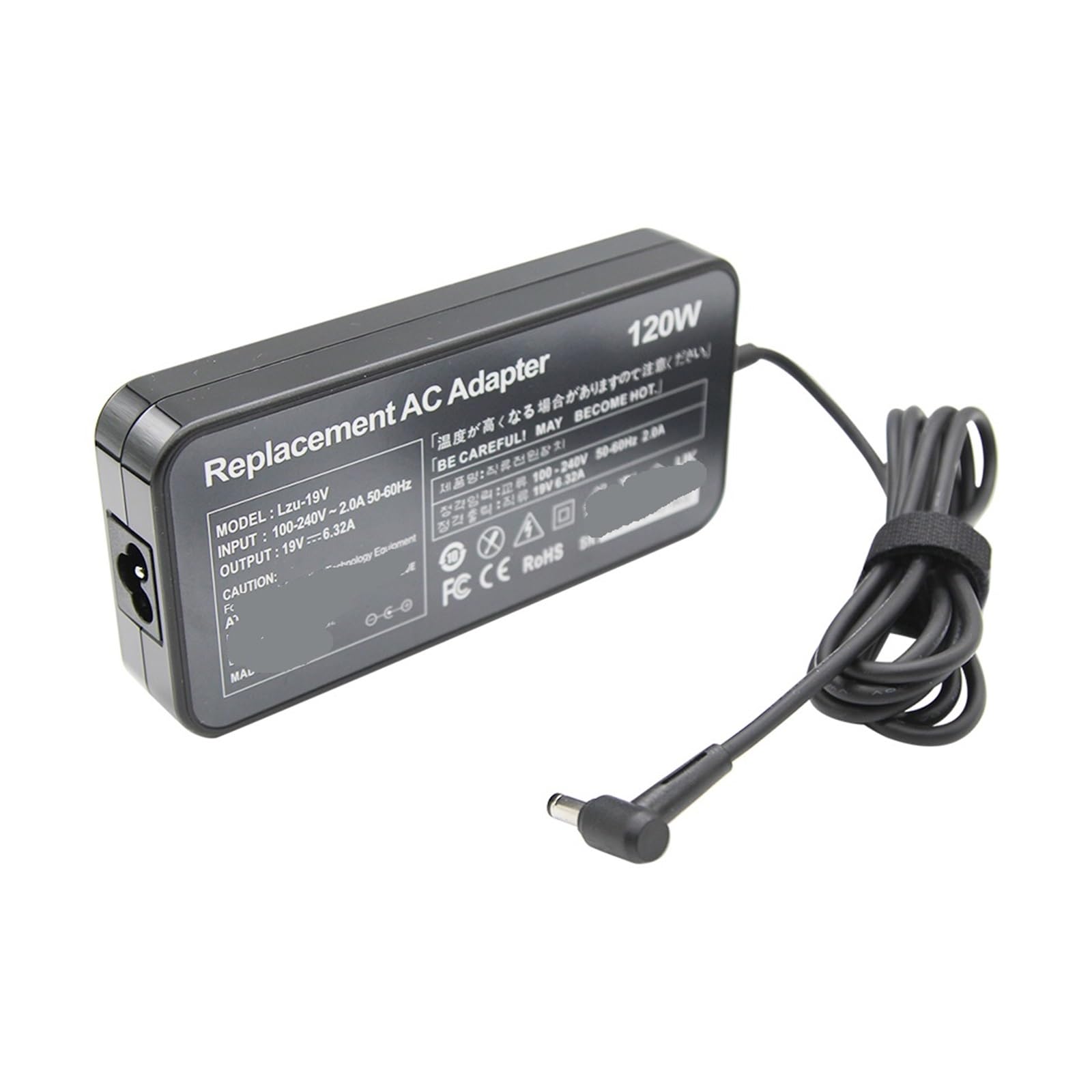 Adaptador de corriente de 120W y 19V para portátil con conector de 5.5 x 2.5 mm 4
