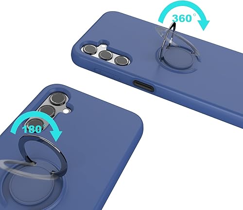 Miniatura 5 de Ailiber Funda para Galaxy A14 5G, Samsung A14 con protector de pantalla, soporte de anillo ajustable, forro suave antiarañazos, silicona delgada a
