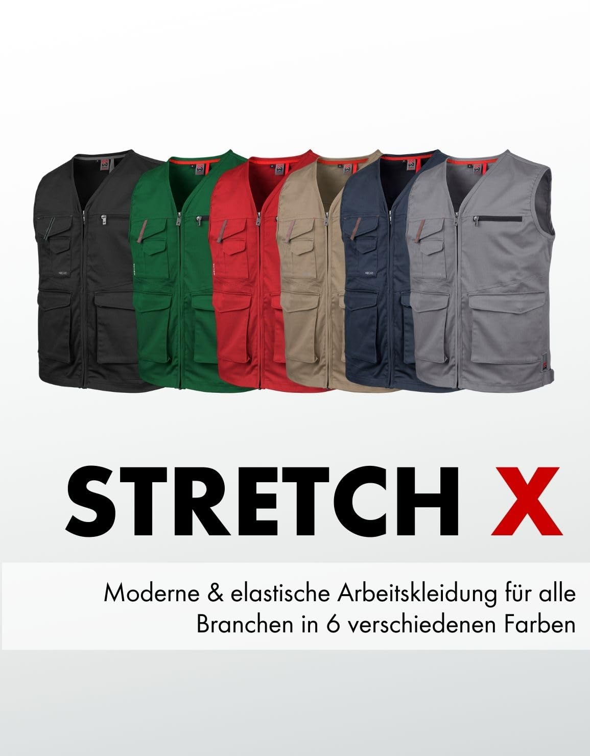 WÜRTH MODYF Arbeitsweste Stretch X – professionelle Arbeitsweste für Herren in den Größen XS - 6XL – Arbeitskleidung für Handwerk & Industrie