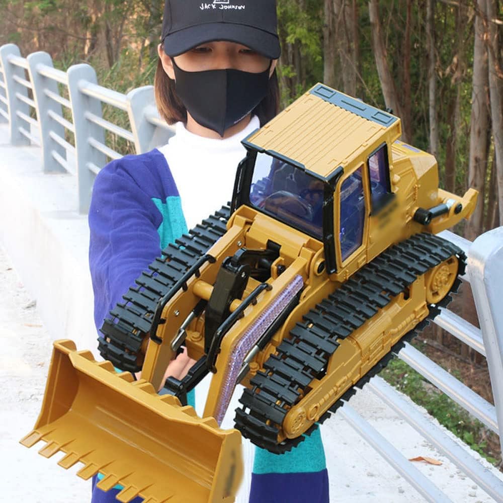 TAYSTE Remote Control Bulldozer RC Front Loader Tractor Toy 2.4Ghz RC