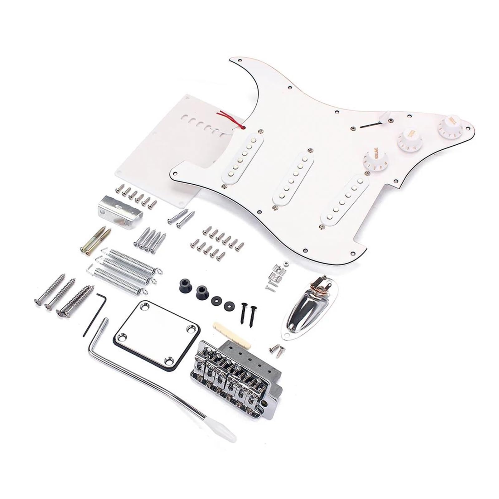 korpus gitary Zestawy Combo Załadowany Maskownica 6R Kołki Do Tuningu System Mostka Tremolo Pełne Akcesoria Do Gitary Elektrycznej DIY