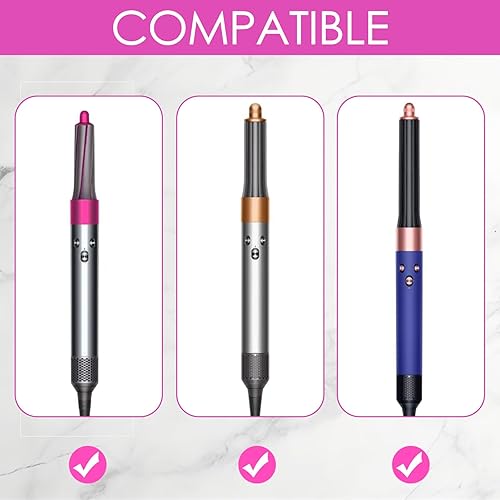 Miniatura 5 de Paquete de 2 soportes para rizador montado en la pared, organizador de herramientas de peinado para el cabello, soporte para herramientas para el