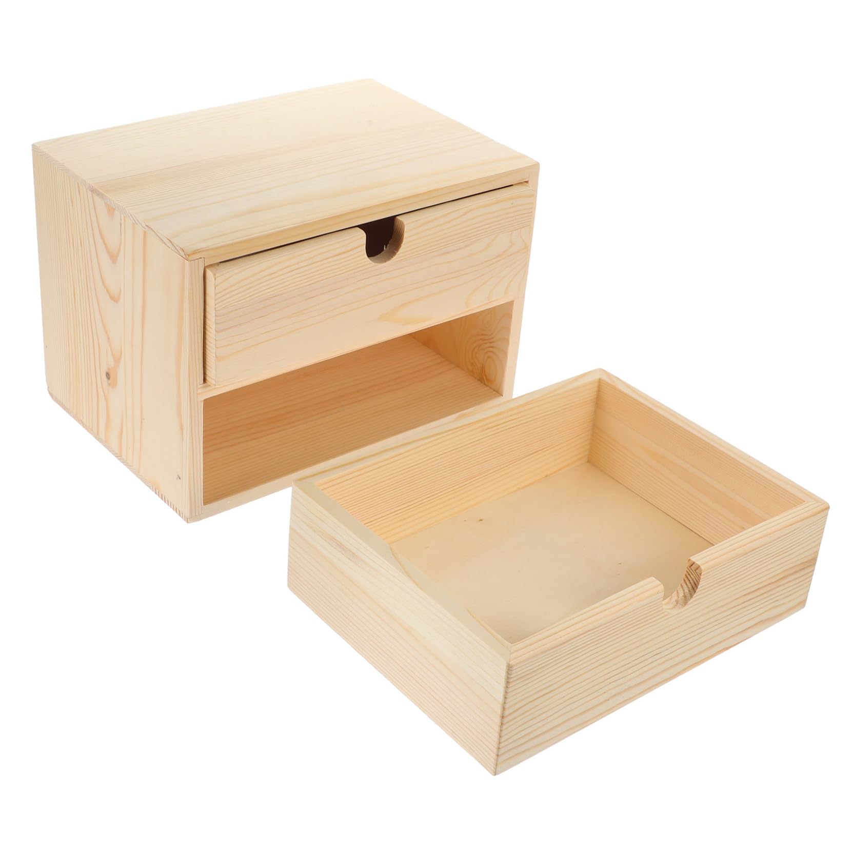 TOYANDONA Scrivania in Legno Scatola Portaoggetti Da Scrivania Contenitore Per Cassetti Organizzatore Per Trucchi Da Tavolo Contenitore Per Casa