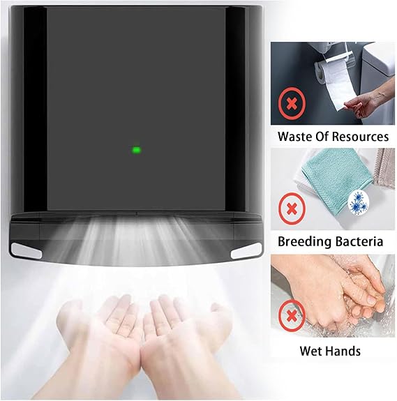 Electric Hand Dryer,Modunful Compact Hand Dryer Home Bathroom Automatic Hand Dryer,Infrared Sensor no Touch Operation,Easy and Fast Installation,for Home Restroom Gold