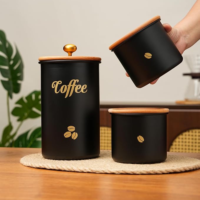 Set de 3 Latas Herméticas para Café OTTENON, Capacidad 3.5 lb miniatura 4
