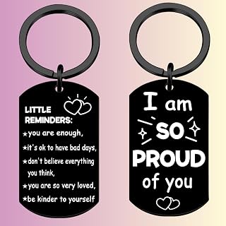 Proud Of You Gifts For Women Men Inspirational Sobriety Gift Mental Health Gifts You Are Enough Little Reminders Keychain