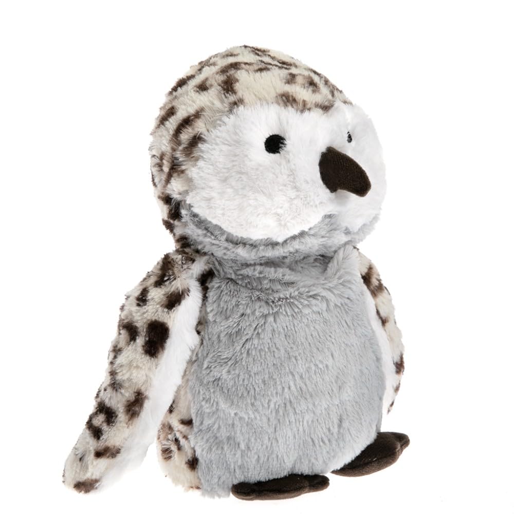 Pelucho - Bouillotte Peluche Hibou - Bien-Être, Chaleur et Douceur - Micro-Ondable - Grains de Blé et Fleurs de Lavande - Fabriquée en France
