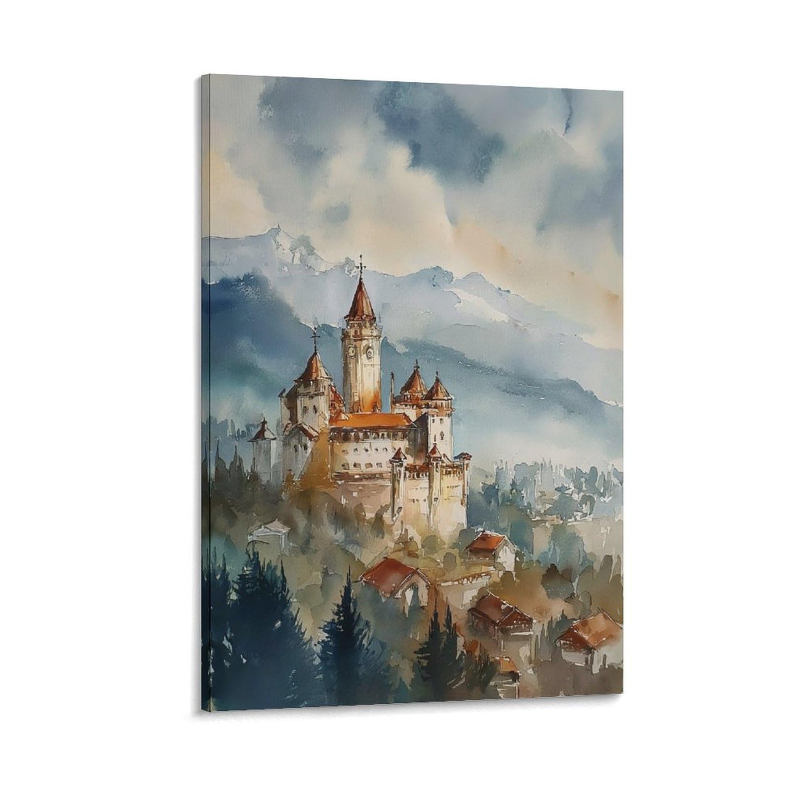 XWYMXZ Nebraska Watercolor 20x30inch(50x75cm) Vintage Travel Poster Watercolor Canvas Art