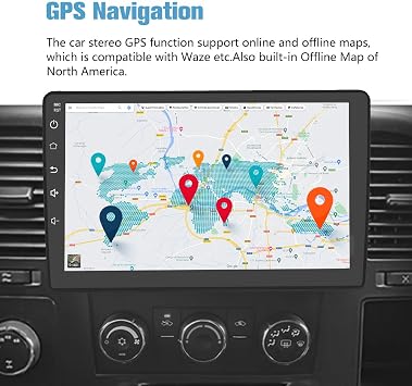 AWESAFE 4Core 64GB Car Radio Stereo for Chevy Silverado 2007-2013 Tahoe Equinox GMC Sierra Yukon 10 inch Touch Screen CarPlay Android Auto