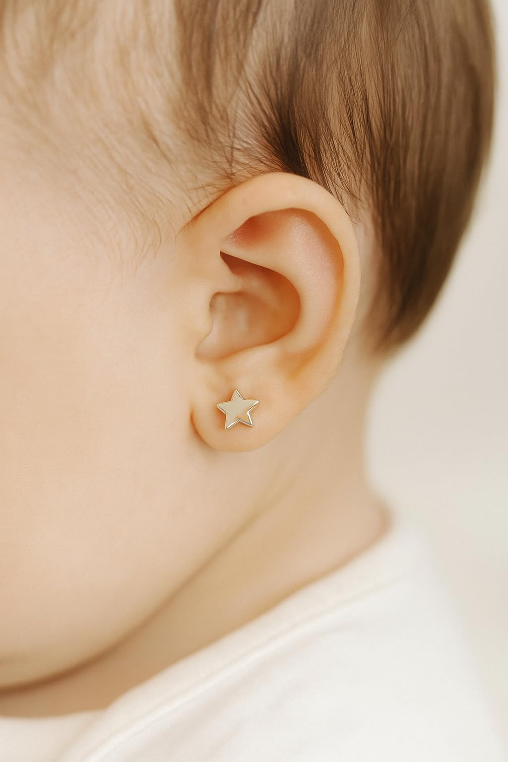 Tormalina - Orecchini da bambina con stella in argento Sterling 925, 6,5 mm, marca di gioielli tormalina by Martina, 6.5 mm, Argento sterling, Nessuna pietra preziosa