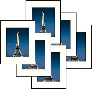 Golden State Art, Aluminum Photo Frame with Ivory Mat for Pictures - Sawtooth Hangers, Spring Clips - Wall Mounting - Real...