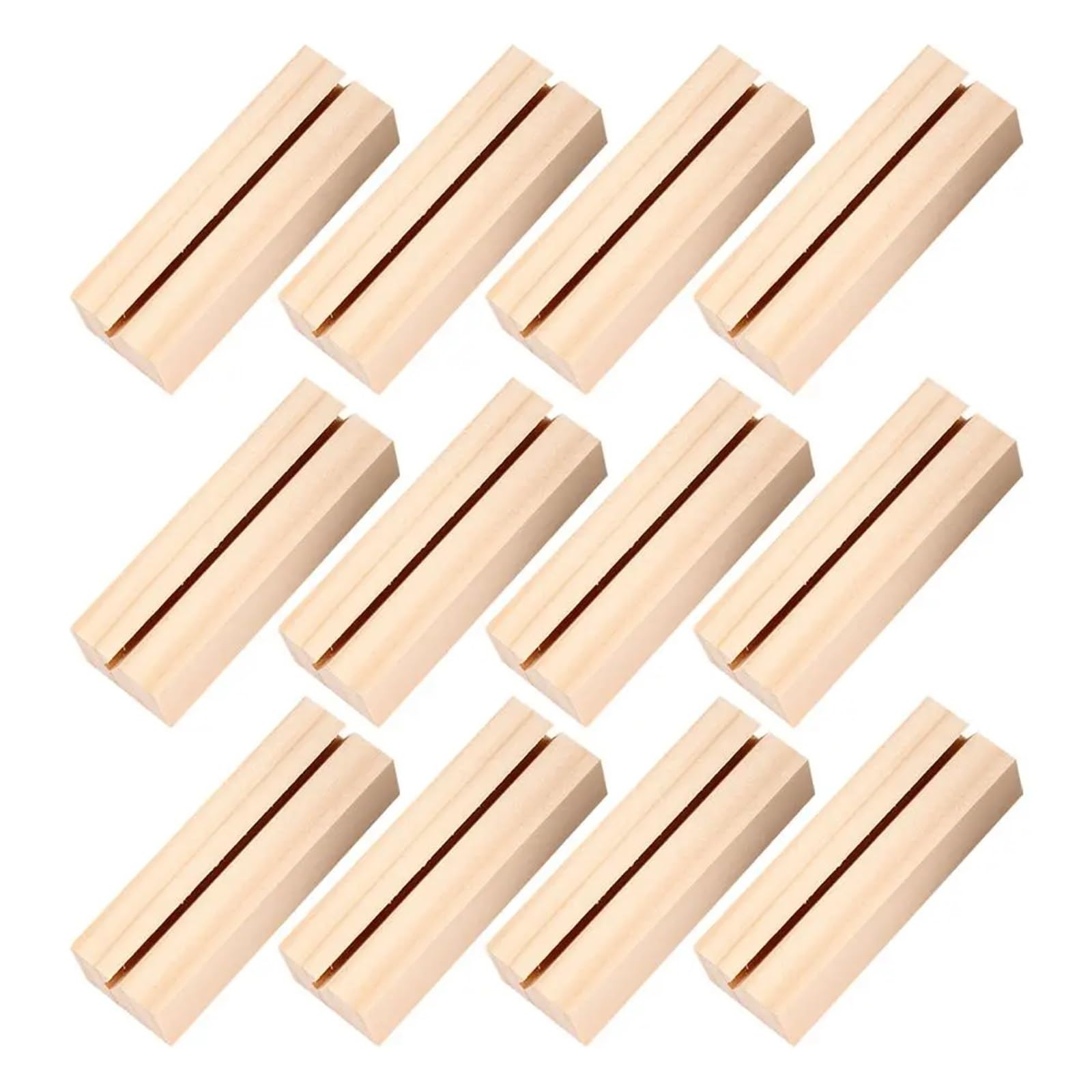 Tischkartenhalter aus Holz, rechteckig, dick, für Hochzeitstisch, Namennummer, Bilder, 20 Stück