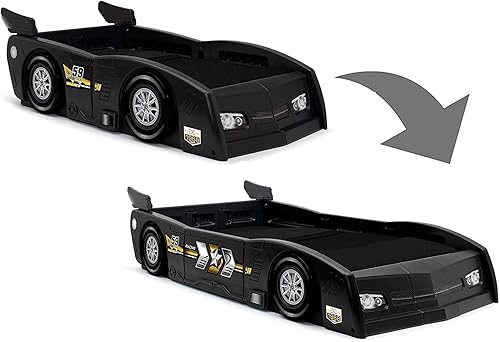 Miniatura 16 de Delta Children Grand Prix Race Car - Cama para niños pequeños e individual, colchón individual de espuma viscoelástica negro de 6 pulgadas Snooze